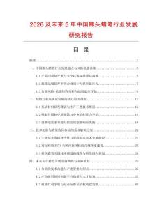 2026及未来5年中国熊头蜡笔行业发展研究报告