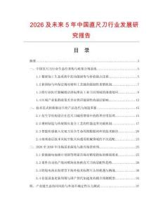 2026及未来5年中国直尺刀行业发展研究报告