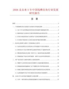 2026及未来5年中国线槽直角行业发展研究报告