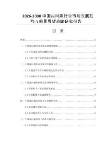 2026-2030中国齿间刷行业市场发展趋势与前景展望战略研究报告