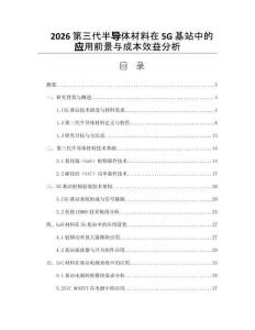 2026第三代半导体材料在5G基站中的应用前景与成本效益分析