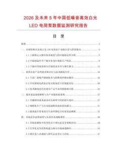 2026及未来5年中国低噪音高效白光LED电荷泵数据监测研究报告.docx