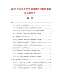 2026及未来5年中国双面胶挂钩数据监测研究报告.docx