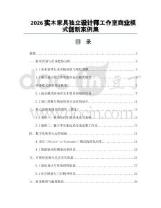 2026实木家具独立设计师工作室商业模式创新案例集