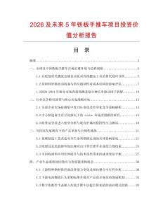 2026及未来5年铁板手推车项目投资价值分析报告