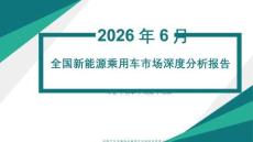 2026年6月份全国新能源乘用车市场深度分析报告