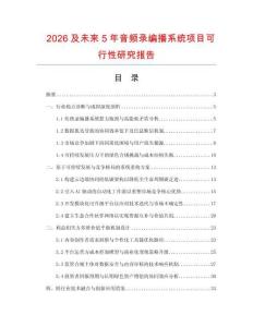 2026及未来5年音频录编播系统项目可行性研究报告.docx