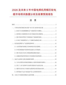 2026及未来5年中国电焊机用铜芯软电缆市场现状数据分析及前景预测报告.docx