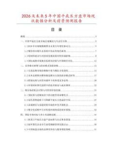 2026及未来5年中国平底长方盘市场现状数据分析及前景预测报告.docx