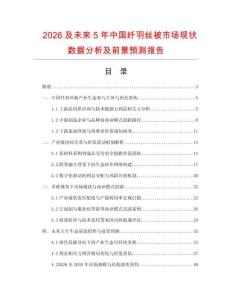 2026及未来5年中国纤羽丝被市场现状数据分析及前景预测报告.docx