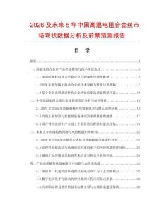 2026及未来5年中国高温电阻合金丝市场现状数据分析及前景预测报告.docx