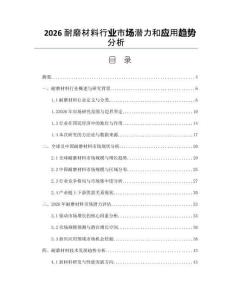 2026耐磨材料行业市场潜力和应用趋势分析