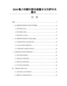 2026电力物联网终端设备安全防护体系报告