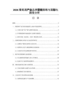2026葡萄酒产业品牌营销策略与国际化路径分析