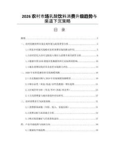 2026农村市场乳酸饮料消费升级趋势与渠道下沉策略