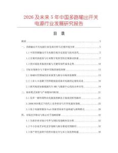 2026及未来5年中国多路输出开关电源行业发展研究报告