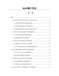 2026电子信息：