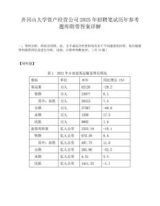 井冈山大学资产经营公司2025年招聘笔试历年参考题库附带答案详解.docx