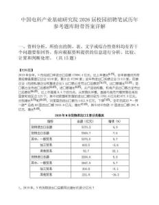 中国电科产业基础研究院2026届校园招聘笔试历年参考题库附带答案详解.docx