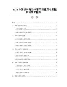 2026中国燃料电池汽车示范应用与基础设施研究报告