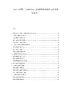 2025中国化工企业安全文化建设成效评估与改进路径报告.docx