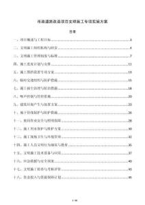 市政道路改造项目文明施工专项实施方案