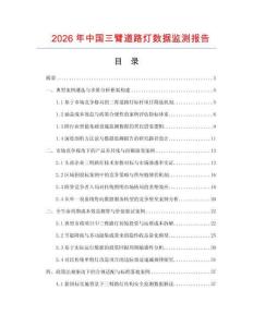 2026年中国三臂道路灯数据监测报告.docx