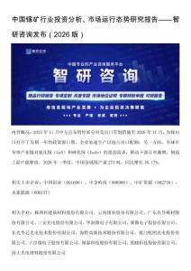 中国镓矿行业投资分析、市场运行态势研究报告——智研咨询发布（2026版）