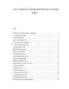 2025中国秸秆综合利用技术经济性比较与产业化路径报告.docx