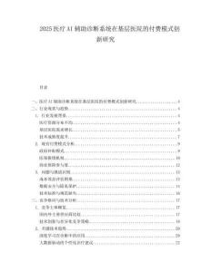 2025医疗AI辅助诊断系统在基层医院的付费模式创新研究.docx