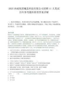2025西咸集团魔茧科技有限公司招聘11人笔试历年参考题库附带答案详解.docx
