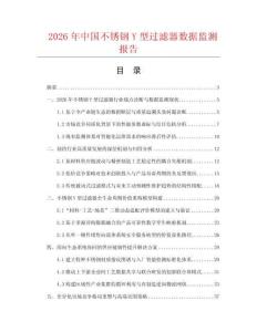 2026年中国不锈钢Y型过滤器数据监测报告.docx