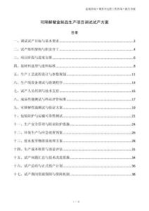 可降解餐盒制品生产项目调试试产方案