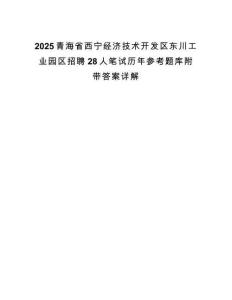 2025青海省西宁经济技术开发区东川工业园区招聘28人笔试历年参考题库附带答案详解