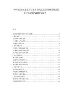 2025台湾富邦金控行业市场现状供需调研及资金投资评估规划战略研究报告.docx