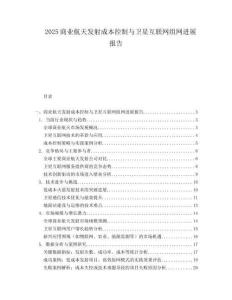 2025商业航天发射成本控制与卫星互联网组网进展报告.docx