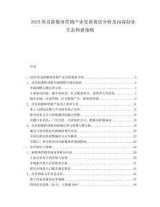 2025埃及新媒体营销产业发展现状分析及内容创业生态构建策略.docx
