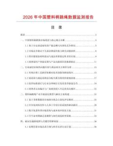 2026年中国塑料柄跳绳数据监测报告.docx