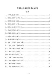 屋面防水工程施工质量验收方案