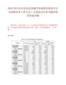 2025四川宜宾市高县国盛劳务派遣有限责任公司招聘劳务工作人员1人笔试历年参考题库附带答案详解.docx
