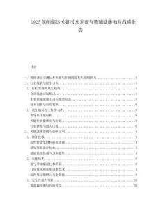 2025氢能储运关键技术突破与基础设施布局战略报告.docx