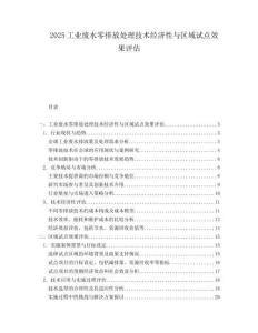 2025工业废水零排放处理技术经济性与区域试点效果评估.docx
