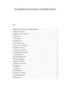 2025碳捕集技术商业化路径与政策激励分析报告.docx