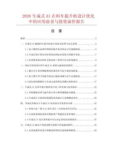 2026生成式AI在料车提升机设计优化中的应用前景与投资溢价报告.docx