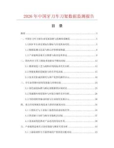 2026年中国牙刀车刀架数据监测报告.docx
