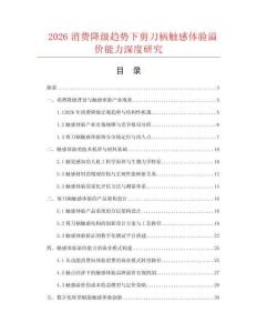 2026消费降级趋势下剪刀柄触感体验溢价能力深度研究