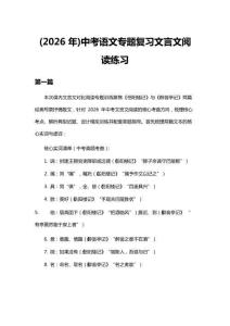 (2026年)中考语文专题复习文言文阅读练习