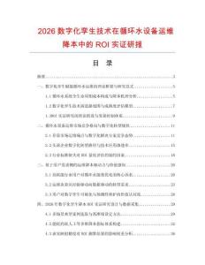 2026数字化孪生技术在循环水设备运维降本中的ROI实证研报.docx
