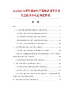2026AI大模型赋能电子围墙误报率压降与运维成本优化深度研究.docx