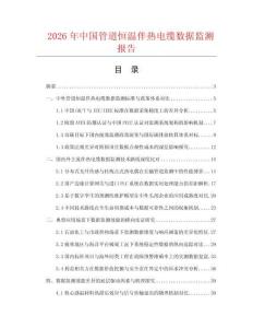2026年中国管道恒温伴热电缆数据监测报告.docx